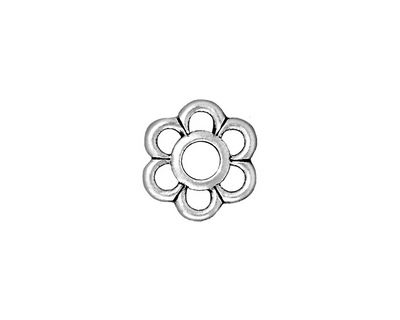 TierraCast Antique Silver (plated) 6 Petal Link 14mm