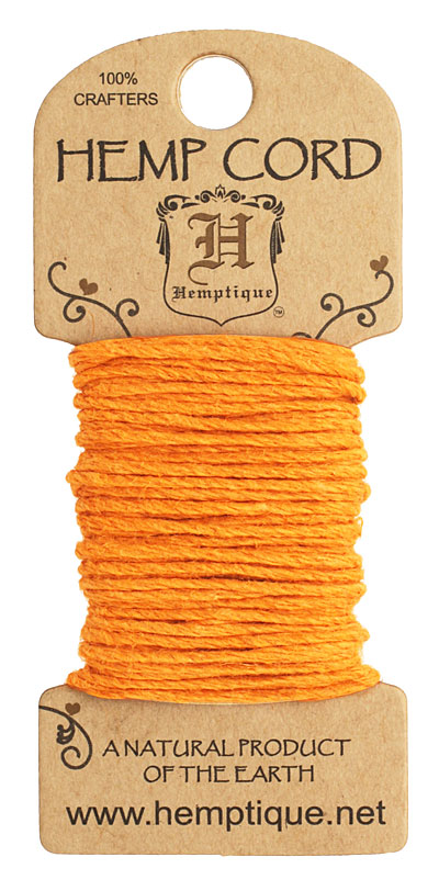 Orange Hemp Twine 20 lb, 20 ft