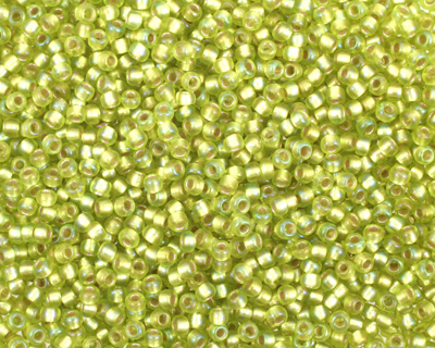TOHO Rainbow Lime Green (with Frosted Silver Lining) Round 11/0 Seed Bead
