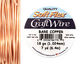 Soft Flex Bare Copper Craft Wire 18 gauge, 7 yards