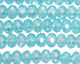 Aquamarine Crystal Faceted Rondelle 6mm