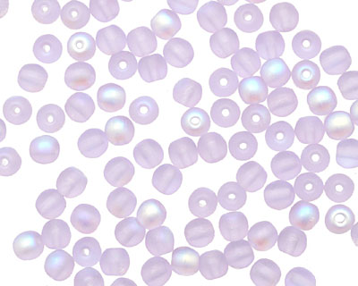 Czech Glass Matte Alexandrite AB Round 4mm
