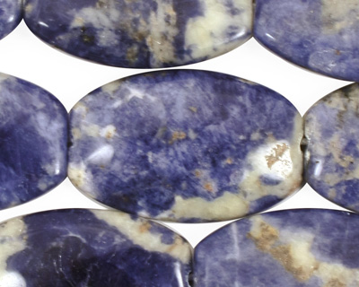 Bolivian Sodalite Flat Ended Oval 30x20mm