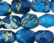 Midnight Blue Impression Jasper Faceted Nugget 18-19x13-14mm