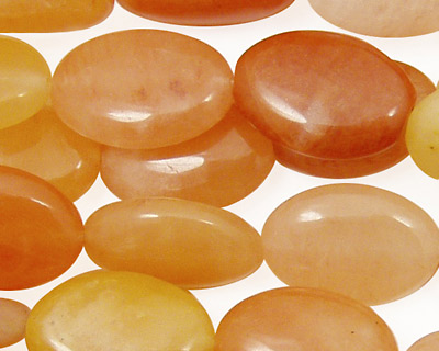 India Red Aventurine Flat Oval 18x13mm