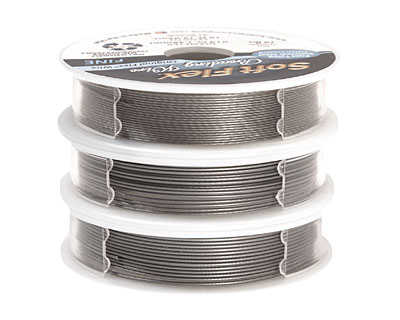 Soft Touch Trios Soft Flex Satin Silver Assorted Sizes Wire 3x10ft.