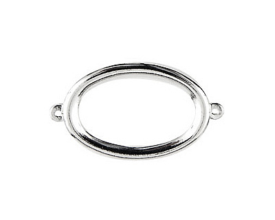 Nunn Design Sterling Silver (plated) Grande Oval Connector 44x25mm