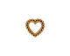 TierraCast Antique Gold (plated) Large Beaded Heart 12mm
