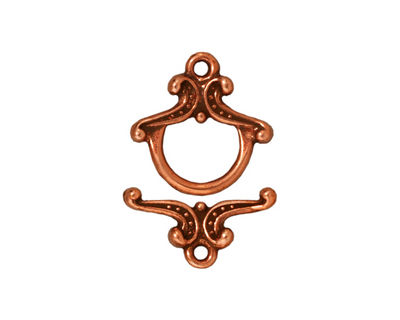 TierraCast Antique Copper (plated) Large Keepsake Toggle Clasp 16xmm,16 Bar