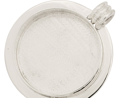 Silver (plated) Lipped Circle Bezel 36mm
