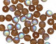 Czech Glass Matte Smoky Topaz AB Round 6mm