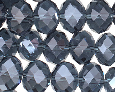 Montana Blue Crystal Faceted Rondelle 14mm
