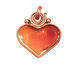 Patricia Healey Copper Small Heart Bezel Pendant 26x29mm