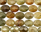 Green Garnet Faceted Flat Oval 10x8mm
