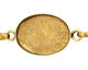 Brass Oval Bezel Link Bracelet 24x18mm
