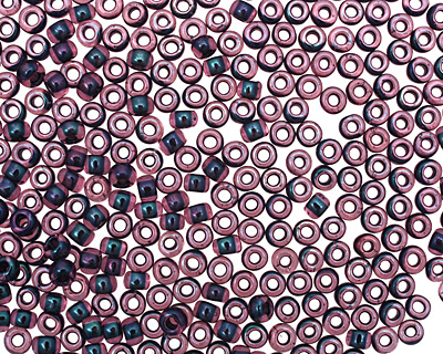 TOHO Luster Light Amethyst (with Jet Lining) Round 8/0 Seed Bead