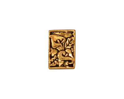 TierraCast Antique Gold (plated) Calla 2-Hole Bar 10x14mm