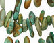 Chinese Turquoise (stab.) Tumbled Nugget Drop 5-10x13-23mm