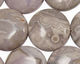 Rosy White Ocean Jasper Puff Coin 25mm