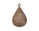 Nunn Design Antique Silver (plated) Ornate Flat Drop Tag 18x28mm