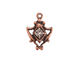 Nunn Design Antique Copper (plated) Medallion Crystal Charm 15x20mm