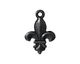 TierraCast Gunmetal Fleur Pendant 16x24mm
