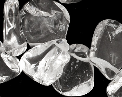 Rock Crystal Tumbled Nugget Drop 16-24x19-30mm
