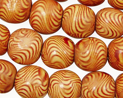 Woodgrain Print Round 10-12mm