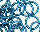 Blue Anodized Aluminum Jump ring 18mm, 12 gauge (13.1mm inside diameter)