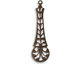 Vintaj Natural Brass Damascus Pendant 10x35mm