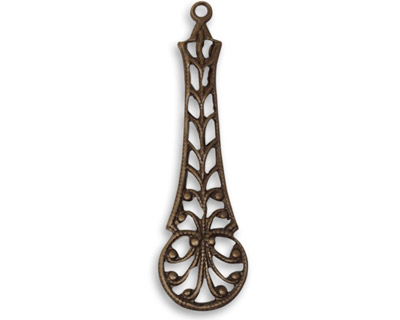 Vintaj Natural Brass Damascus Pendant 10x35mm