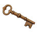 Stampt Antique Copper (plated) Skeleton Key 42x13mm