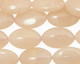 Peach Jade (nat.) Horse Eye 19x12mm