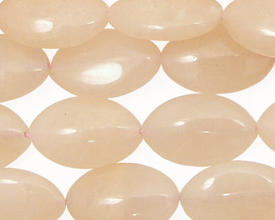 Peach Jade (nat.) Horse Eye 19x12mm