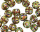 African Clay (green, red, blue) Irregular Round 12-13mm