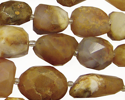 Chalcedony Faceted Nugget 15-25x11-15mm