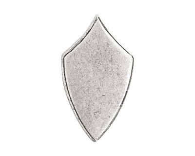 Nunn Design Antique Silver (plated) Crest Regiment Tag 16x29mm