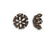 Vintaj Natural Brass Tapestry Bead Cap 12.7mm