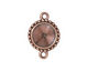 TierraCast Antique Copper (plated) Twisted Round Frame Link 24x16mm
