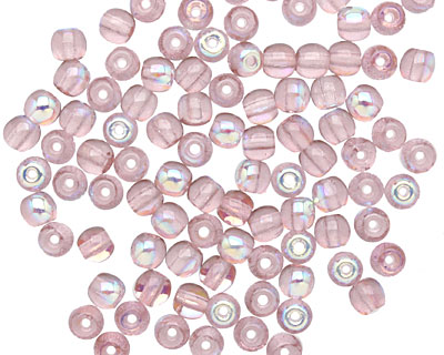 Czech Glass Light Amethyst AB Round 4mm