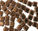 Czech Glass Dark Bronze Square 6mm