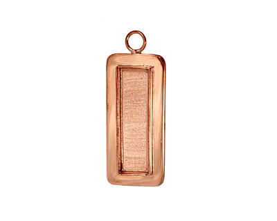 Copper Lipped Narrow Rectangle Bezel 12x36mm