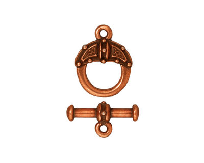 TierraCast Antique Copper (plated) Celtic Toggle Clasp 12x16mm