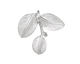 Ezel Findings Rhodium (plated) Camellia Leaves Pendant 27x24mm