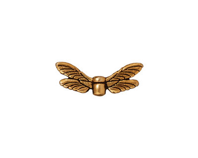 TierraCast Antique Gold (plated) Dragonfly Wings 7x20mm