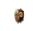 Grace Lampwork Floral Whisper Rondelle 9x14mm