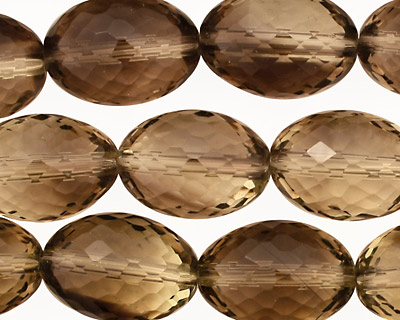 Smoky Quartz (yellow) Faceted Rice 20x15mm