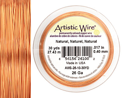 Artistic Wire Natural 26 gauge, 30 yards