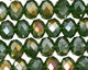 Dark Olivine AB Crystal Faceted Rondelle 8mm