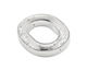 Silver (plated) Smooth Oval (1 channel, 4 hole) Katiedids 29x25mm